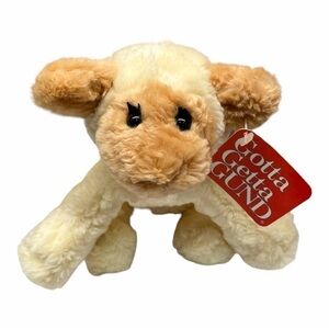 Vintage Gund Ewenice Lamb Sheep 3325 Plush with Tags Stuffed Animal Beige 9 inch